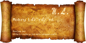 Mokry Lóránt névjegykártya