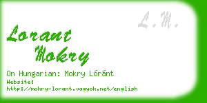 lorant mokry business card